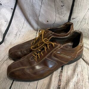 Nero Giardini Men’s Brown Leather Casual Lace Up Hipster Shoes Italy Size 45 EUC
